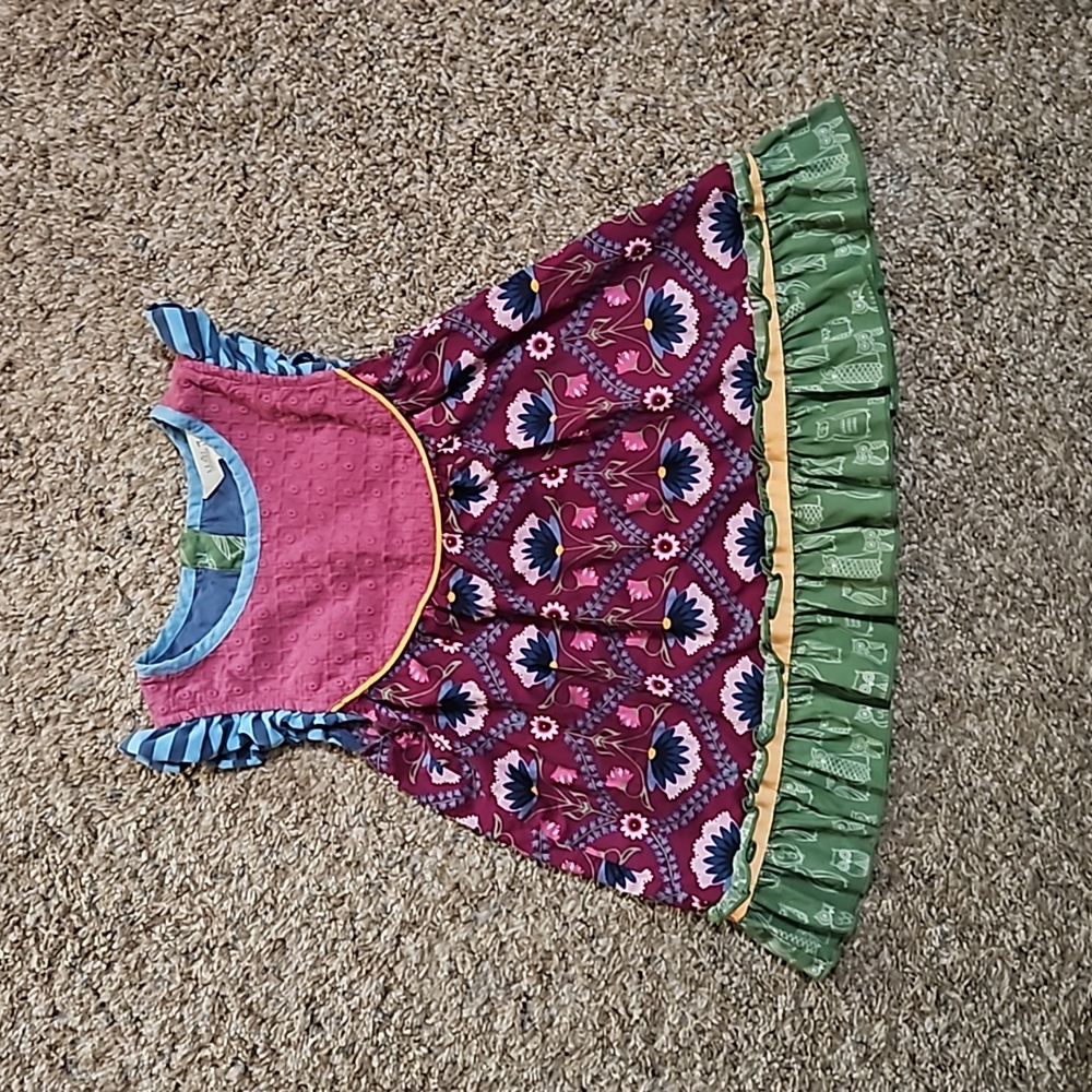 EUC Matilda Jane Top with Floral Stripes and Owl prints
